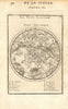 STAR MAP 'La Voie Lactée-Pole Arctique'. Milky Way Northern skies. MALLET 1683