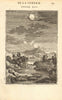 SATURN. 'Saturne'. View of the planet in the night sky. MALLET 1683 old print