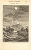 SATURN. 'Saturne'. View of the planet in the night sky. MALLET 1683 old print