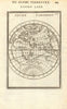 EASTERN HEMISPHERE. Shows incomplete Australian coastline. MALLET 1683 old map