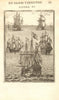 SHIPS. 'Vaisseaux' A-Galleon B-Frigate C-Carrack D-Pink E-Fireship. MALLET 1683