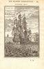 SHIPS SAILS. Voiles d'un Navire. Principal sails of a ship. 17C. MALLET 1683