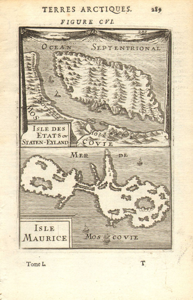 RUSSIAN ARCTIC. Isle Etats (Ostrov Mestnyy) Isle Maurice (Dolgy Island) 1683 map