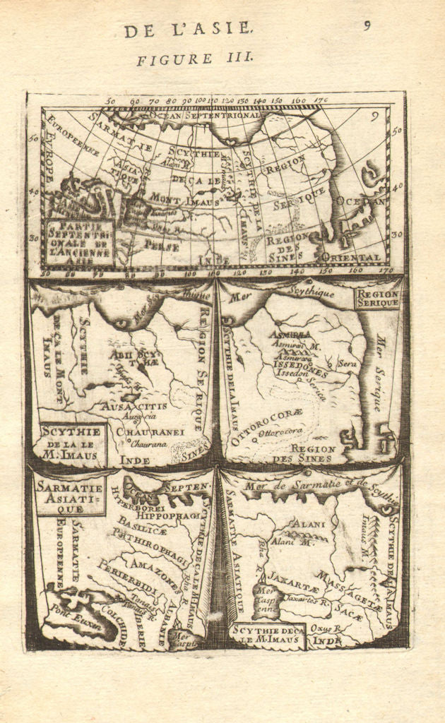 NORTH & CENTRAL ASIA ANCIENT. Scythia Serique Sarmatia Siberia. MALLET 1683 map