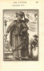 CHINA. 'Mandarins' in full regalia wih sceptre & sword. MALLET 1683 old print