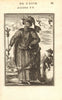 CHINA. 'Mandarins' in full regalia wih sceptre & sword. MALLET 1683 old print