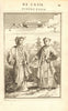 JAPAN COSTUME. Man & woman in 17C dress. Sumarai sword Katana. MALLET 1683