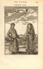 INDIA COSTUME. Man & woman at time of the Moghul Empire. 'Mogols'. MALLET 1683