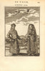 INDIA COSTUME. Man & woman at time of the Moghul Empire. 'Mogols'. MALLET 1683