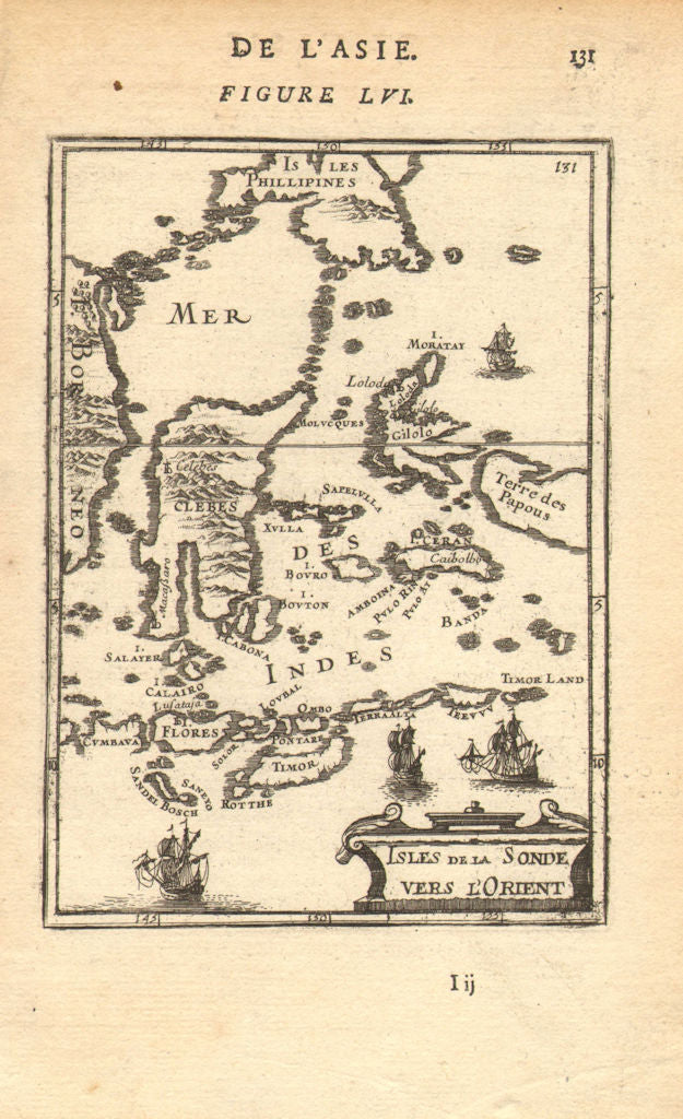 EAST INDIES INDONESIA. Sulawesi Celebes Sunda Maluku New Guinea. MALLET 1683 map