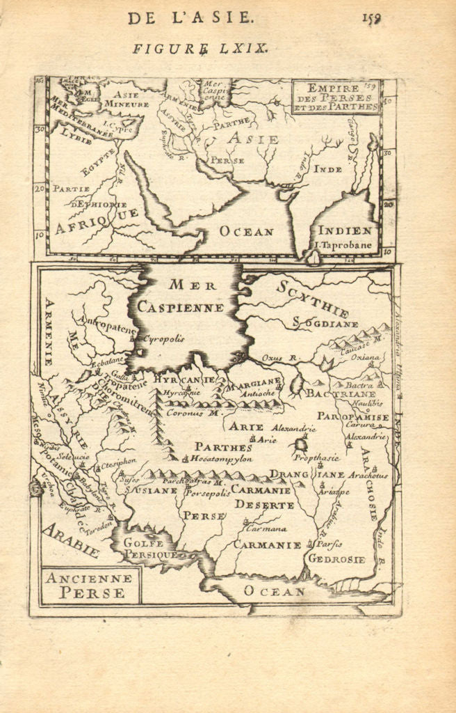 ANCIENT PERSIA (IRAN). and Empire of the Persians & Parthians. MALLET 1683 map