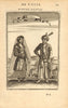 PERSIA (IRAN) COSTUME. Persian man & woman in 17C dress. 'Persans'. MALLET 1683