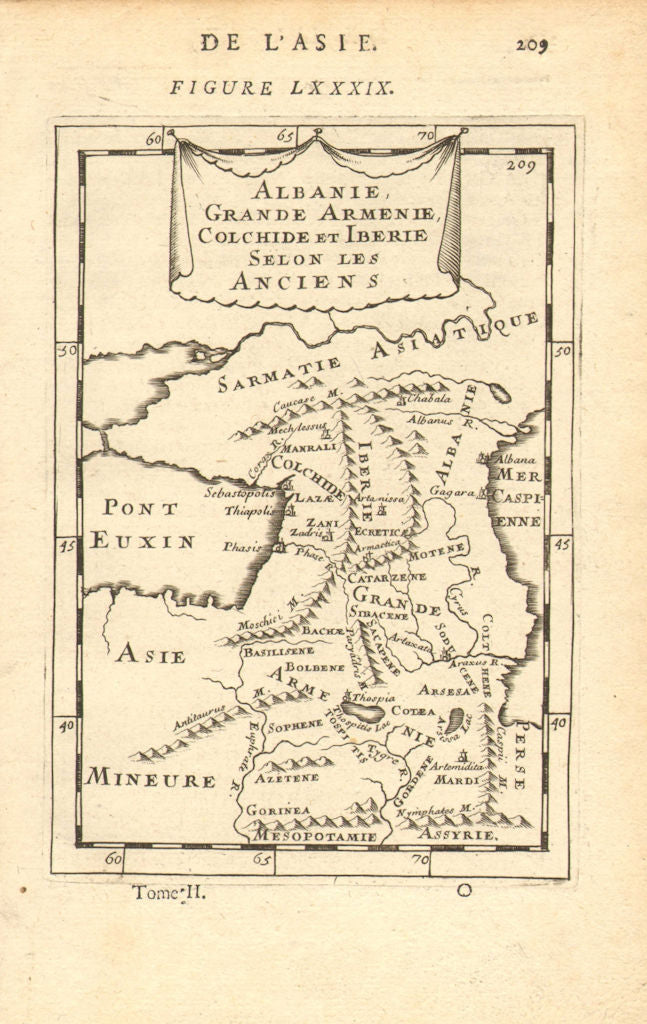 CAUCASUS. Armenia Georgia Azerbaijan. Iberia Albania Colchis. MALLET 1683 map