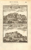TOWER OF BABEL. Ruins from the north & south. Mesopotamia. Babylon. MALLET 1683