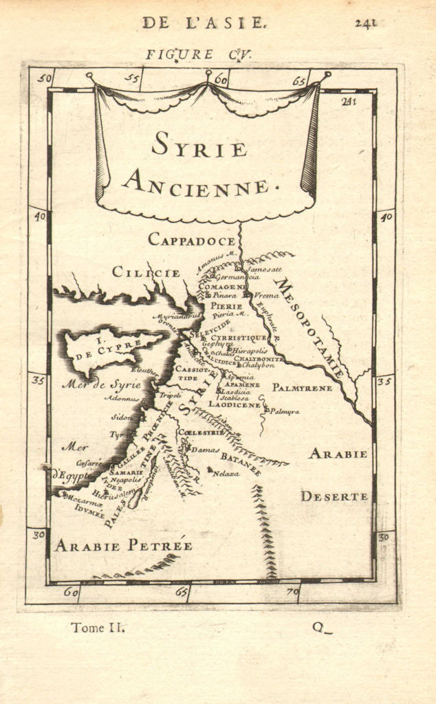 ANCIENT LEVANT. 'Syrie Ancienne'. Syria Palestine Cyprus Jordan. MALLET 1683 map