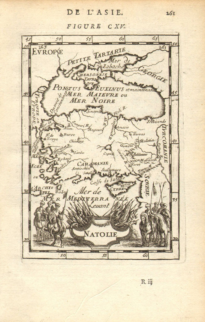 ANATOLIA 'Natolie' Asia Minor Turkey. Black Sea Cyprus Rhodes. MALLET 1683 map