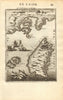 DODECANESE. Rhodes Limonia (Alimia) Symi Carchi (Chalki). MALLET 1683 old map