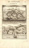 MOROCCO. Views of Tangiers (Tanger) & Salé (Sala/Rabat). MALLET 1683 old print