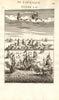 ASCENSION ISLAND. 'Isle d'Ascencion'. Ships. Decorative. MALLET 1683 old print