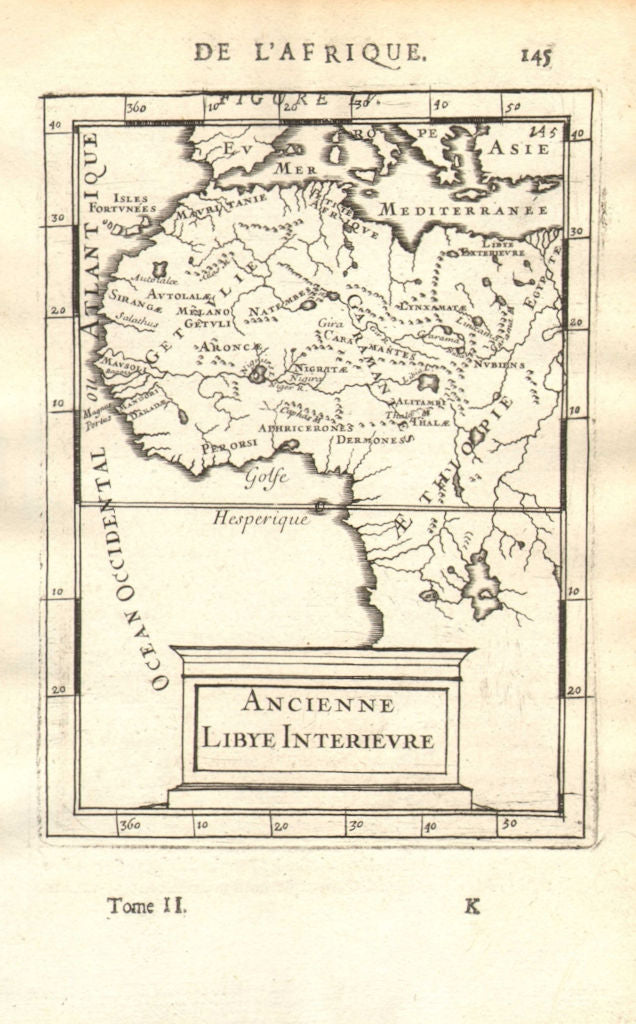 WEST AFRICA/MAGHREB Tribes Garamantes Getgulie 'Ancienne Libye'. MALLET 1683 map