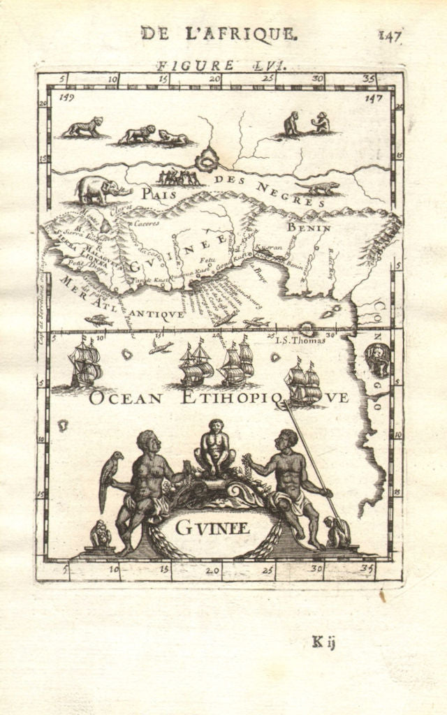 WEST AFRICA. Guinea. Nigeria Ghana Benin Togo Sierra Leone. MALLET 1683 map