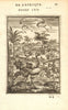 OSTRICHES. Hunting ostriches on horseback. 'Autriches'. MALLET 1683 old print