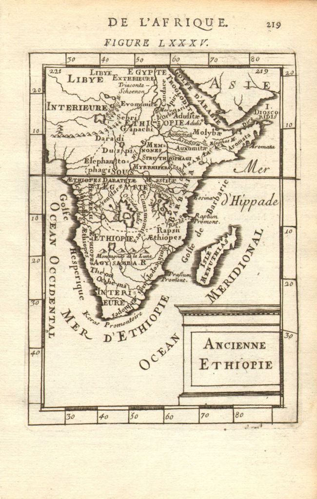 SUB-SAHARAN AFRICA. 'Ancienne Ethiopie'. Ancient Ethiopia. MALLET 1683 old map