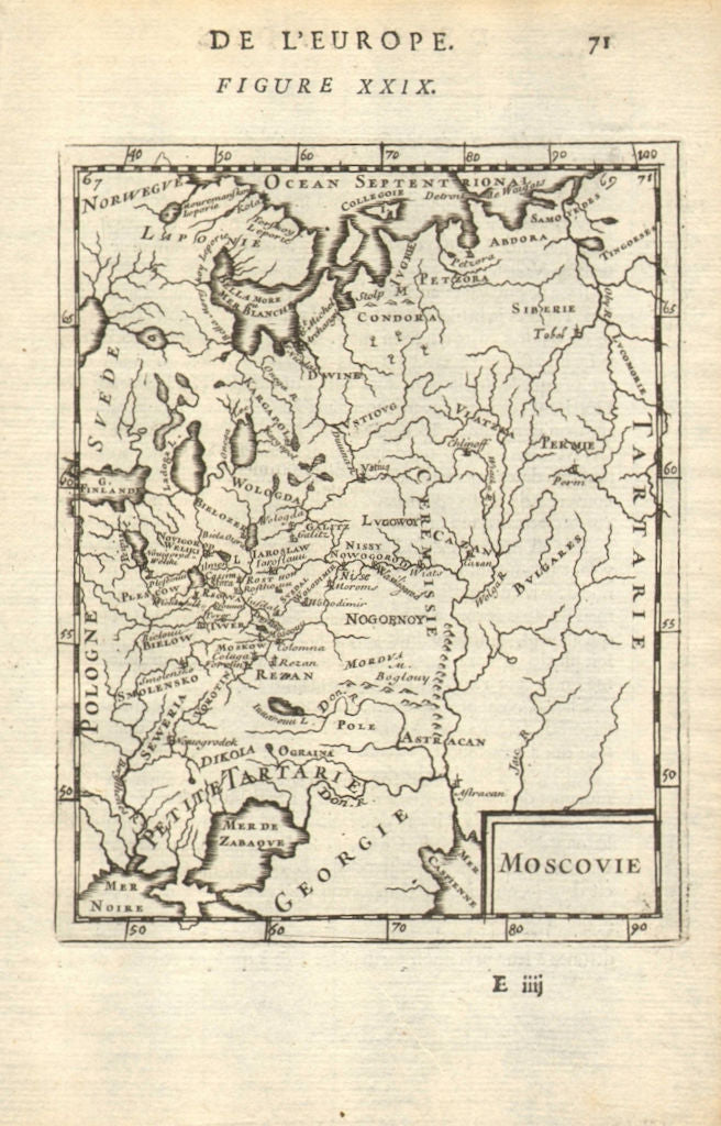 RUSSIA/UKRAINE 'Moscovie' Muscovy Moscow Smolensk Novgorod. MALLET 1683 map