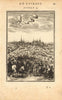 KRAKÓW. Decorative city view of Cracovie (Krakow) Poland. MALLET 1683 print