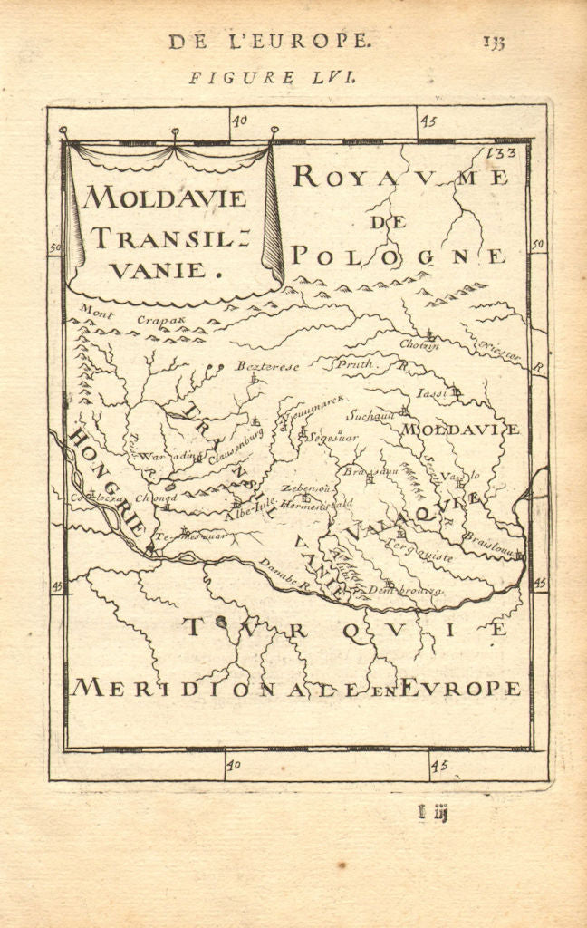 ROMANIA & MOLDOVA. Moldavia & Transylvania. Hungary. MALLET 1683 map