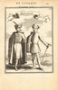 HUNGARY COSTUME. Hungarians in 17C dress. 'Hongrois'. MALLET 1683 old print