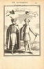 HUNGARY COSTUME. Hungarians in 17C dress. 'Hongrois'. MALLET 1683 old print