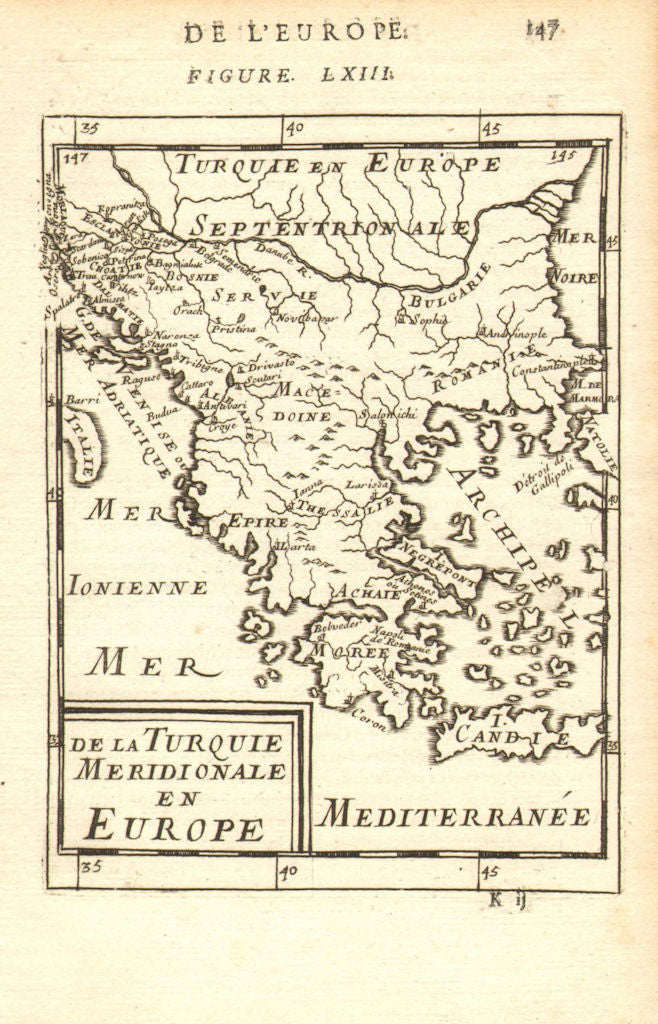 GREECE & BALKANS. Albania Bulgaria Serbia Croatia Bosnia Aegean. MALLET 1683 map