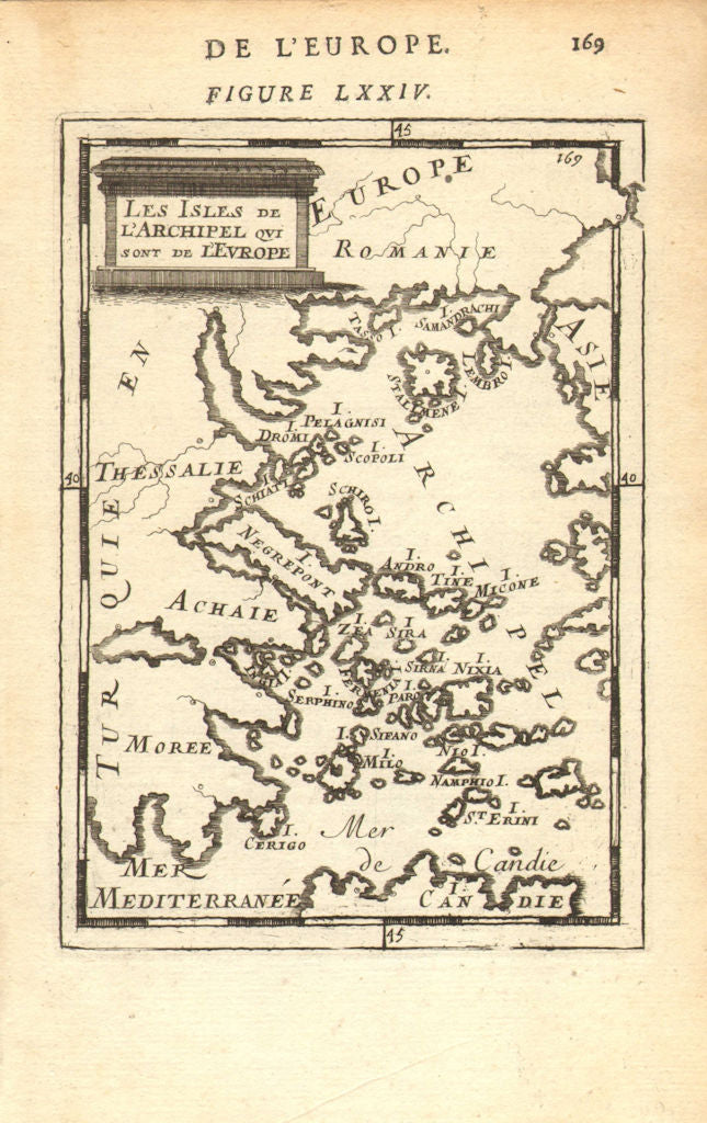 AEGEAN. Greece & Greek Islands Sporades Cyclades Saronic Ionian. MALLET 1683 map