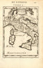 ITALY. Italian states. 'Italie'. Decorative. MALLET 1683 old antique map chart
