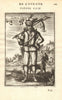 CORSICA. Corsican man hunting with gun dog & sword. 'Corse'. France. MALLET 1683