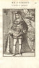 KING CARLOS II SPAIN. In full regalia with sceptre & coat of arms. MALLET 1683