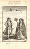 SPAIN COSTUME. Spanish man & woman in 17C dress. 'Espagnols. MALLET 1683 print