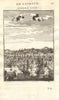 LISBOA (LISBON). Decorative view of the city Lisbon. boats & ships. MALLET 1683