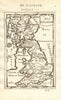 ROMAN BRITAIN. Names of Tribes & Roman towns. 'Isle d'Albion'. MALLET 1683 map