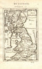 ROMAN BRITAIN. Names of Tribes & Roman towns. 'Isle d'Albion'. MALLET 1683 map