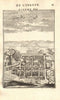 EDINBURGH. Plan & view of the City. 'Edimbourg'. MALLET 1683 old antique map