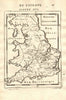 ENGLAND counties towns rivers. 'Royaume d'Angleterre'. MALLET 1683 old map