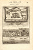 TOWER OF LONDON. 2 Views. River. 'La Tour de Londres' Decorative. MALLET 1683