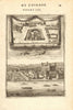 TOWER OF LONDON. 2 Views. River. 'La Tour de Londres' Decorative. MALLET 1683