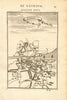 DUBLIN. Decorative town plan/bird's eye view. Ireland. MALLET 1683 old map