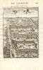CHATEAU DU LOUVRE. Decorative view. Paris. River boats carriages. MALLET 1683