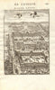 CHATEAU DU LOUVRE. Decorative view. Paris. River boats carriages. MALLET 1683