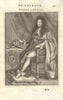 LOUIS XIV-THE SUN KING. Seated with medals & crown. Roi de France. MALLET 1683