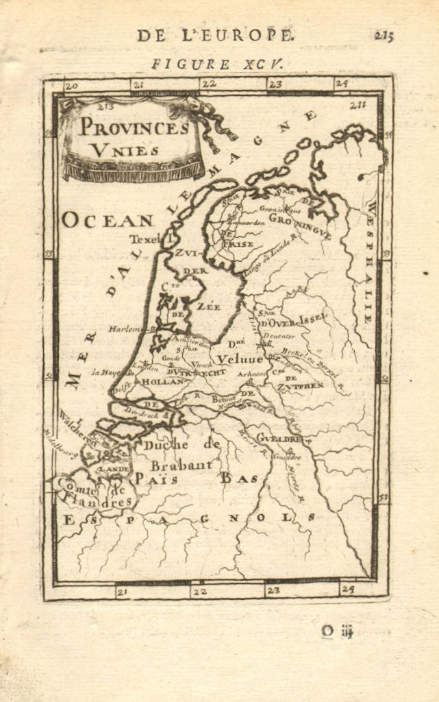 NETHERLANDS. Verenigde Provinciën. United 'Provinces Unies'. MALLET 1683 map